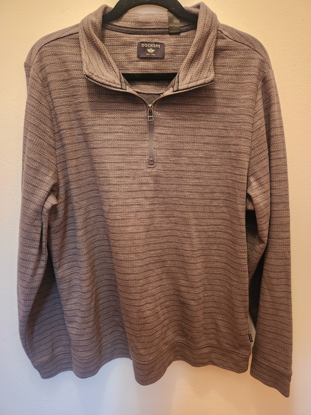 Dockers Men's Gray Quarter-Zip Size M